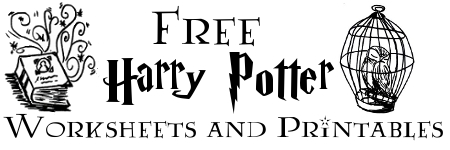 Free Harry Potter Worksheets and Printables