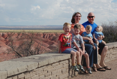 Our Family at the Painted Desert in 2010