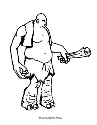 Harry Potter Dungeon Troll Coloring Page