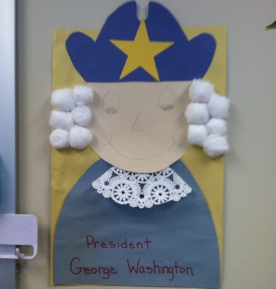 George Washington Cotton Ball Craft