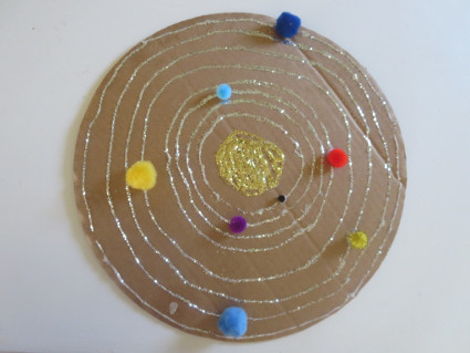 Pizza and PomPom Solar System Model - Free Solar System Mini-Unit