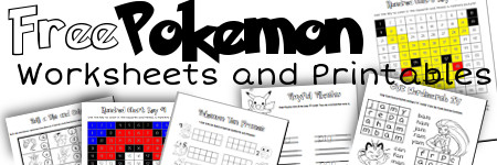 Free Pokemon Worksheets and Printables